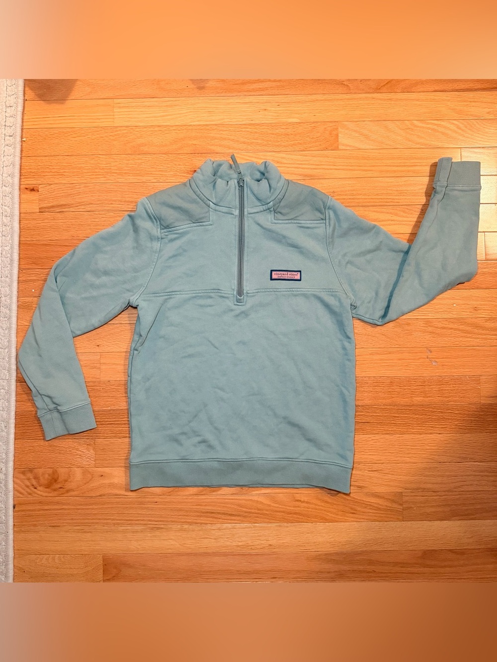 Vineyard Vines Men’s Seafoam Blue Half-Zip Pullover Sweater